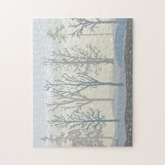 Winterlandschaft-Puzzle Puzzle (Vertikal)