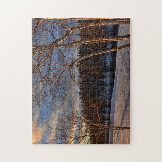 Winterlandschaft Québec. Puzzle (Vertikal)