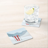 Winterlandschaft Rechteckiger Pappuntersetzer (Vor Ort)