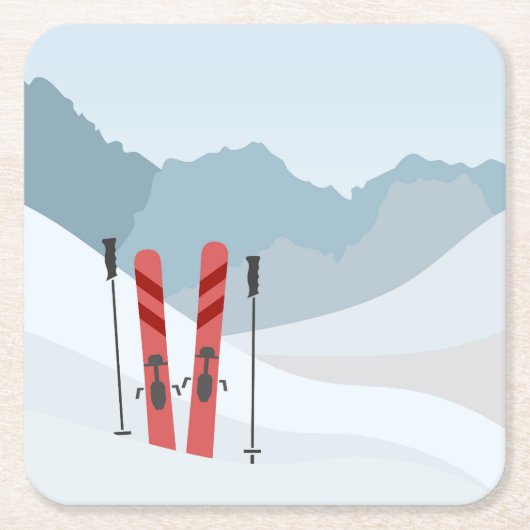 Winterlandschaft Rechteckiger Pappuntersetzer (Vorderseite)