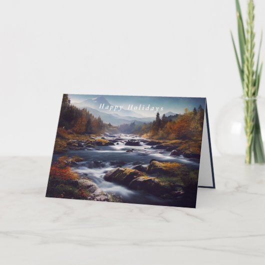 Winterlandschaft Rocky River Mountains Karte (Vorderseite)