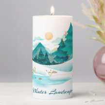 Winterlandschaft-Säulkerze
