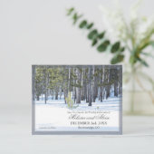 Winterlandschaft Save the Date Einladung (Stehend Vorderseite)