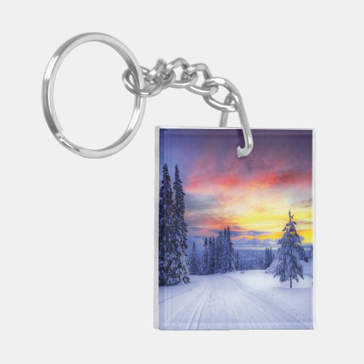 Winterlandschaft Schlüsselanhänger (Vorderseite links)