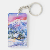Winterlandschaft Schlüsselanhänger (Rückseite)