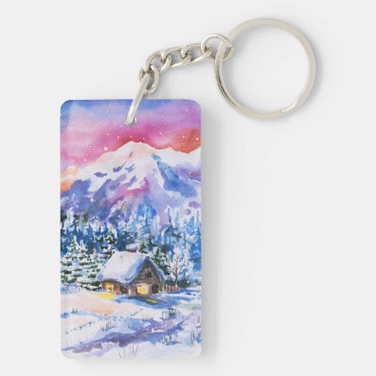 Winterlandschaft Schlüsselanhänger (Rückseite)