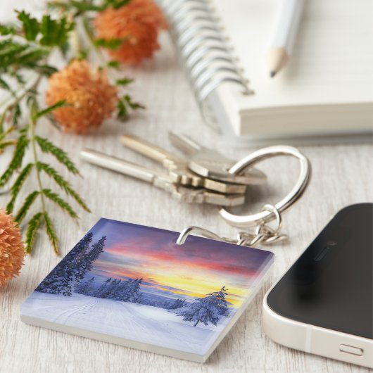 Winterlandschaft Schlüsselanhänger (Vorderseite rechts)