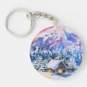 Winterlandschaft Schlüsselanhänger (Vorderseite)