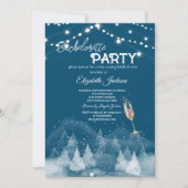 Winterlandschaft Schnee Bachelorette Einladung (Vorderseite)