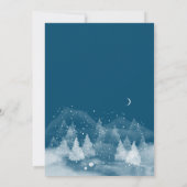 Winterlandschaft Schnee Bachelorette Einladung (Rückseite)