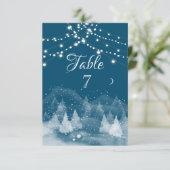 Winterlandschaft Schnee Einladung (Stehend Vorderseite)