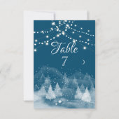 Winterlandschaft Schnee Einladung (Rückseite)