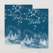 Winterlandschaft Schnee Einladung (Vorne/Hinten)
