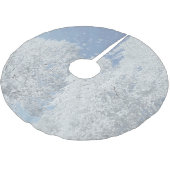 Winterlandschaft Schnee Eis Baum Schneeflocken Polyester Weihnachtsbaumdecke (Schrägansicht)