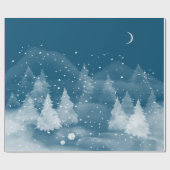 Winterlandschaft Schnee Geschenkpapier (Flach)