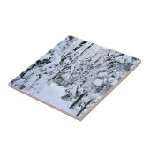 Winterlandschaft Schnee im Wald Fliese (Seite)