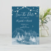 Winterlandschaft Schnee Save the Date (Stehend Vorderseite)