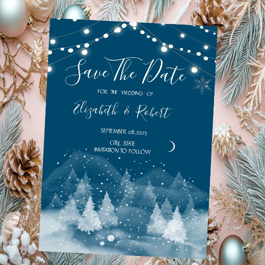 Winterlandschaft Schnee Save the Date