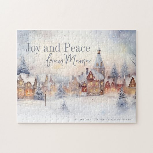 Winterlandschaft Schnee Weihnachtsgeschenk Puzzle (Horizontal)