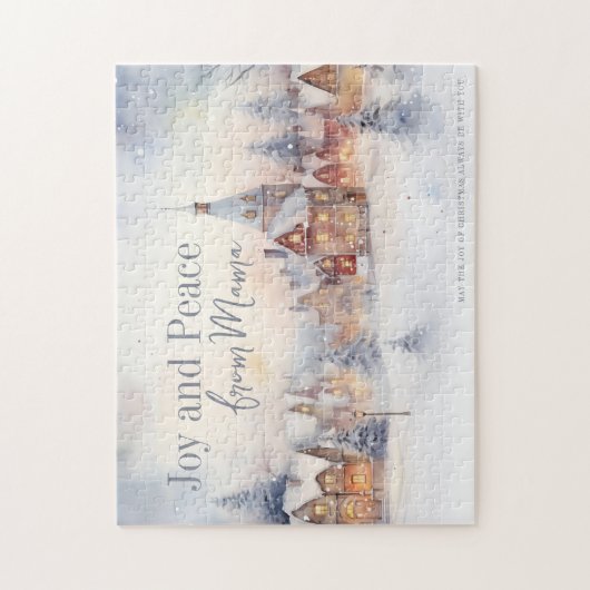 Winterlandschaft Schnee Weihnachtsgeschenk Puzzle (Vertikal)