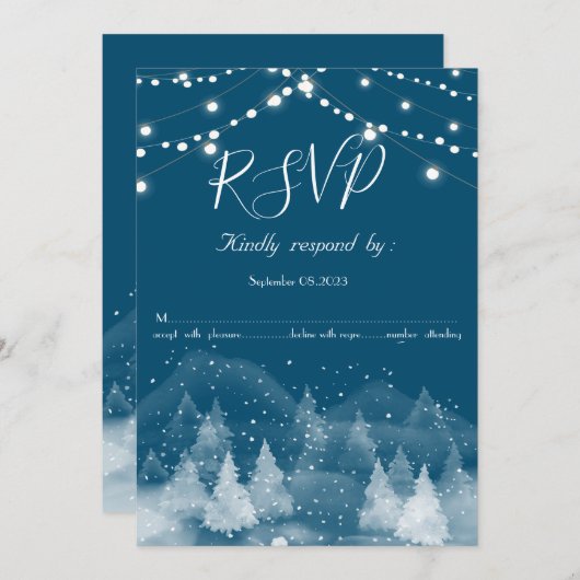 Winterlandschaft Schneefall UAWG Einladung (Vorne/Hinten)