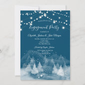 Winterlandschaft Schneefall Verlobung Einladung (Vorderseite)