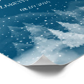 Winterlandschaft Schneehochzeit Poster (Ecke)