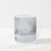 Winterlandschaft Schneeszene bei Weihnachten Mattglastasse (VorderseiteRechts)