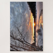 Winterlandschaft Schneeszene Puzzle (Vertikal)