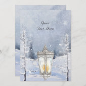 Winterlandschaft Schneewald Feiertagskarte (Vorne/Hinten)