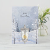 Winterlandschaft Schneewald Feiertagskarte (Stehend Vorderseite)