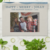 Winterlandschaft Schneewald Moon Weihnachtsfest Fo Geschirrtuch (Gefaltet)