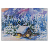 Winterlandschaft Schneidebrett (Vorderseite)
