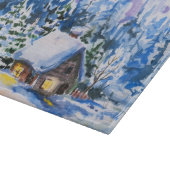 Winterlandschaft Schneidebrett (Ecke)