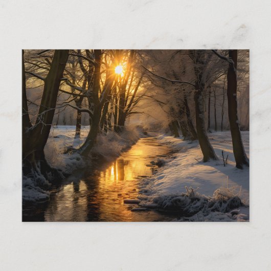 Winterlandschaft, schöne Landschaft, Postkarte (Vorderseite)