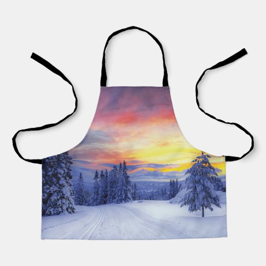 Winterlandschaft Schürze (Vorderseite)