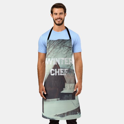 Winterlandschaft Schürze (Getragen)