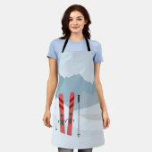 Winterlandschaft Schürze (Getragen)