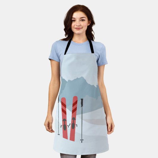 Winterlandschaft Schürze (Getragen)