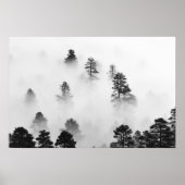 Winterlandschaft Schwarz-Weiß-Fotografie Poster (Vorne)