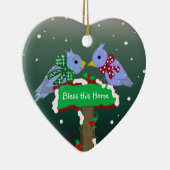 Winterlandschaft - segne diese Zuhause Keramik Ornament (Rechts)