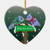 Winterlandschaft - segne diese Zuhause Keramik Ornament (Vorne)