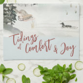 Winterlandschaft Sehenswürdigkeiten von Komfort un Geschirrtuch (Gefaltet)