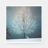 Winterlandschaft Serviette (Vorderseite)