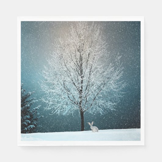 Winterlandschaft Serviette (Vorderseite)