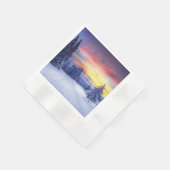 Winterlandschaft Serviette (Ecke)