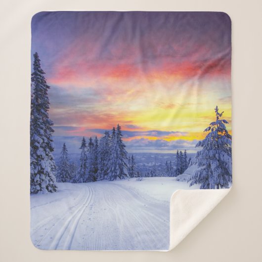 Winterlandschaft Sherpadecke (Vorderseite)