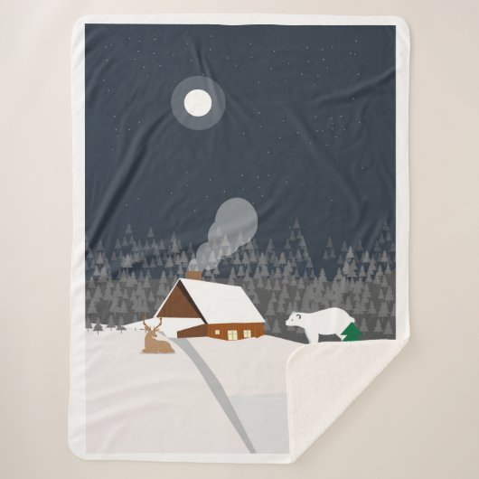 Winterlandschaft Sherpadecke (Vorderseite)