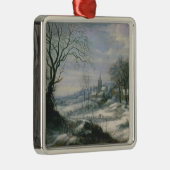 Winterlandschaft Silbernes Ornament (Rechts)