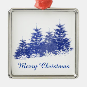 Winterlandschaft Silbernes Ornament